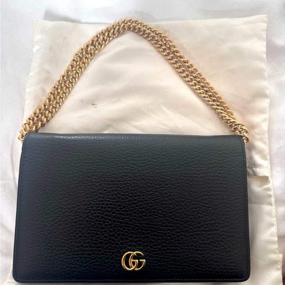 Gucci black leather evening bag - Picture 1 of 3